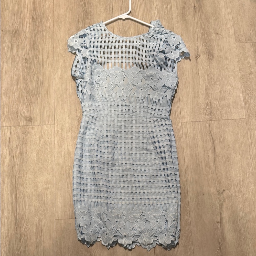 SAYLOR Light Blue Lace Mini Dress